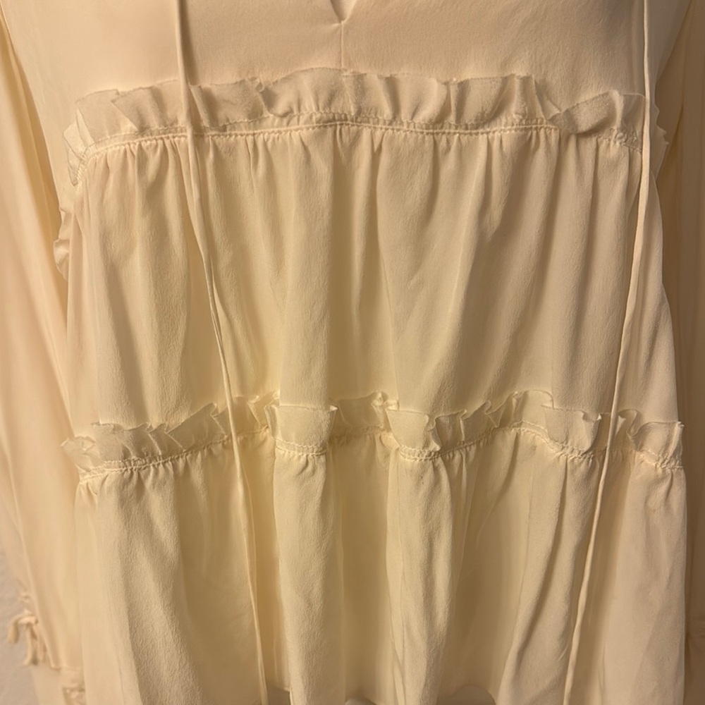 Alexis Cream Relaxed Ruffled Blouse - Picture 12 of 13